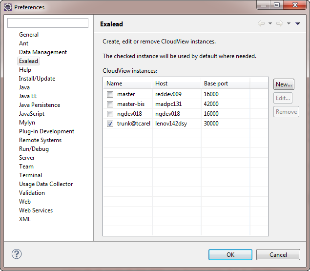 CloudView preferences